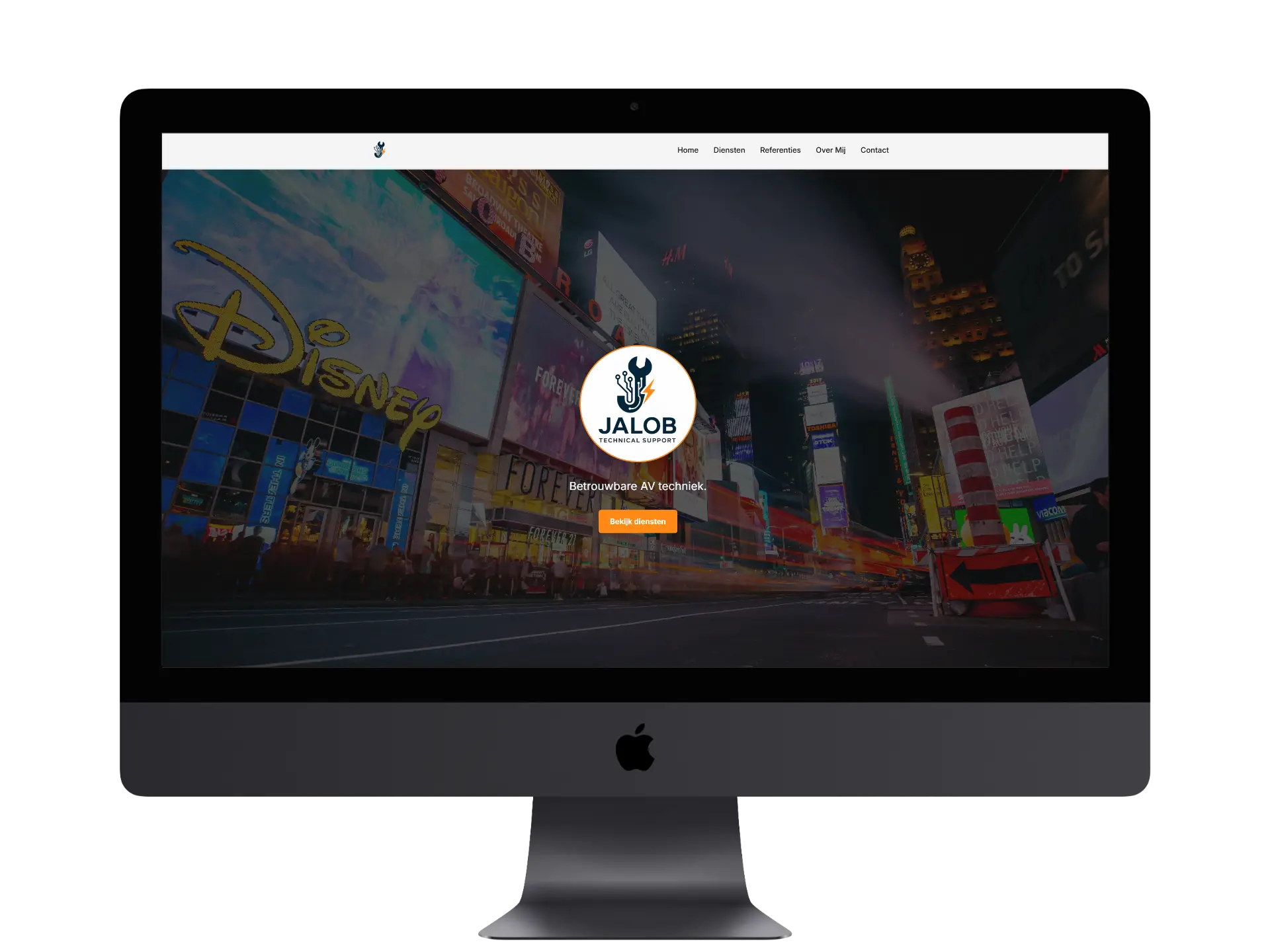 Jalob website op iMac