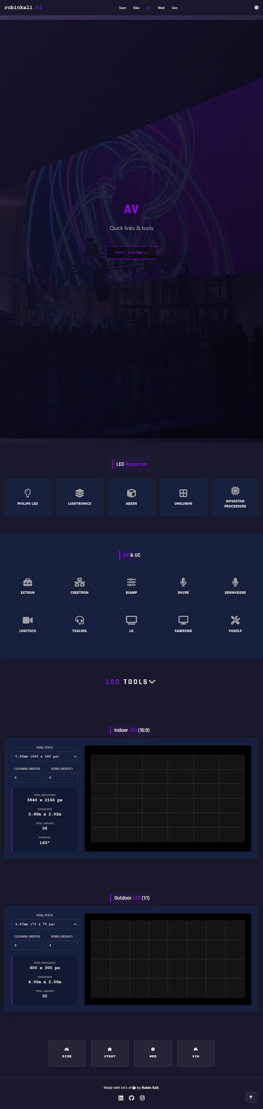 Robinkali Website Full Screenshot
