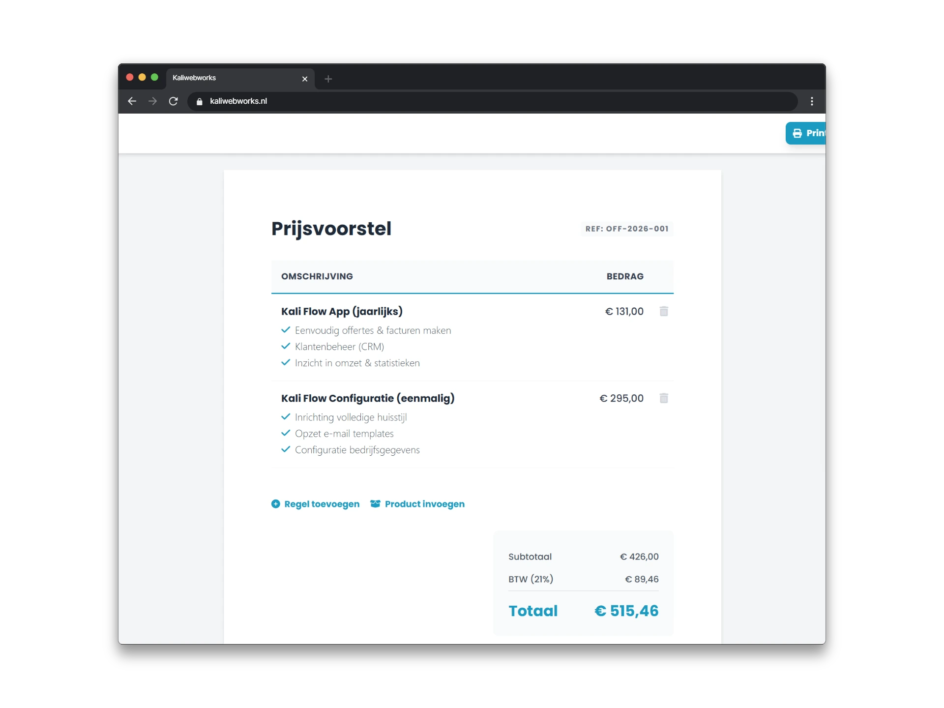Kali flow App